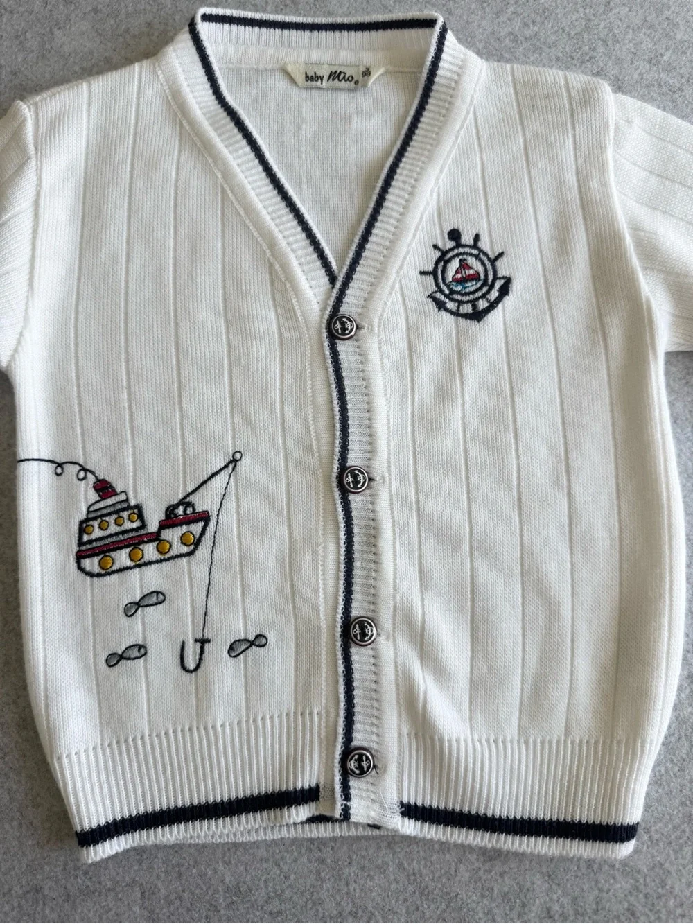 Baby Mio Vintage Nautical Themed Cardigan Size 3